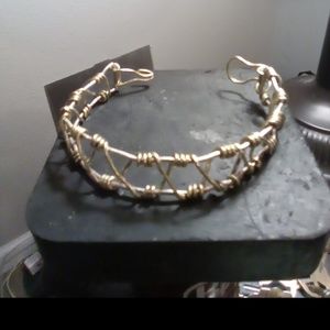 Handmade silver and brass  bracelet